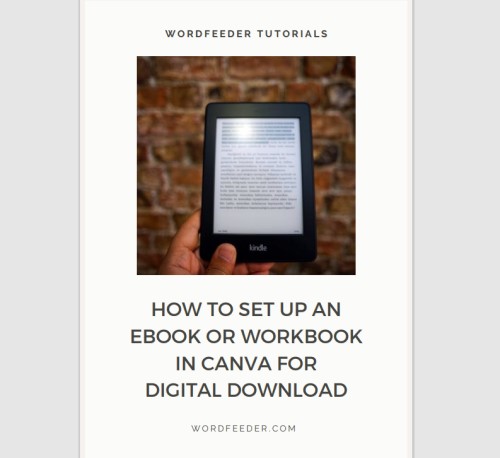 Free Tutorial: How to Set Up an Ebook or Workbook in Canva as a Digital (PDF) Download - With Screen Shots
