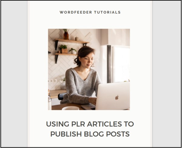 Free Tutorial: Using Private Label Rights Articles to Create Blog Posts